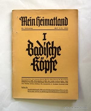 Bild des Verkufers fr Erste Folge berhmter Shne unserer Heimat. Freiburg 1935. Mit Portrts. (96 S.). Orig.-Umschlag; gering angestaubt. (Mein Heimatland, 22, 5/6). zum Verkauf von Jrgen Patzer