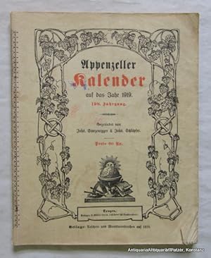 Bild des Verkufers fr 198. Jg. Trogen (1918). Mit zahlr. Illustrationen. Ohne Seitenzhlung. Or.-Umschlag; etw. fleckig. zum Verkauf von Jrgen Patzer