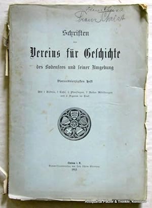 Bild des Verkufers fr 44. Heft. Lindau, Stettner, 1915. 4to. Mit 1 Portrt, 1 Tafel, 2 Plnen im Text, 7 Tafelseiten u. 4 Abb. VI S., 2 Bl., 230 S., 2 Bl. Or.-Umschlag; angestaubt, Rcken beschdigt, einige Randlsuren. zum Verkauf von Jrgen Patzer