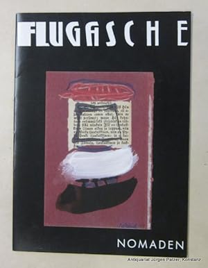 Bild des Verkufers fr Nomaden. Bericht einer lyrisch verlaufenen Reise. Hrspiel. Stuttgart, Flugasche Verlag, 1989. Kl.-fol. Mit 1 handkolorierten u. signierten Siebdruck u. ganzseitigen Illustrationen von Peter Schlack. 8 Bl. Illustrierter Or.-Kart. (Flugasche Sonderdruck 1989). zum Verkauf von Jrgen Patzer