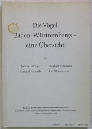 Image du vendeur pour Die Vgel Baden-Wrttembergs - eine bersicht. O.O. 1970. 175 S. Or.-Brosch.; Vorderdeckel mit Fleck. (Anzeiger d. Ornitholog. Ges. in Bayern, 9). mis en vente par Jrgen Patzer
