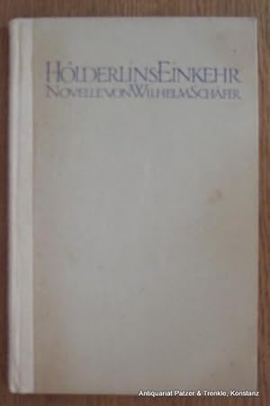 Bild des Verkufers fr Hlderlins Einkehr. Novelle. Mnchen, Georg Mller, 1925. 69 S., 1 Bl. Or.-Halbpergament; minimal fleckig. zum Verkauf von Jrgen Patzer