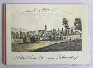 Seller image for Alte Ansichten von Schorndorf und kurzer Abri seiner Geschichte. Hrsg. v. Fritz Abele u. I.C. Rsler. O.O.u.J. (Schorndorf ca. 1958). Quer-kl.-4to. (21,5 : 29,5 cm). Mit teils farbigen Abbildungen. 31 S. Farbiger Or.-Hlwd. for sale by Jrgen Patzer