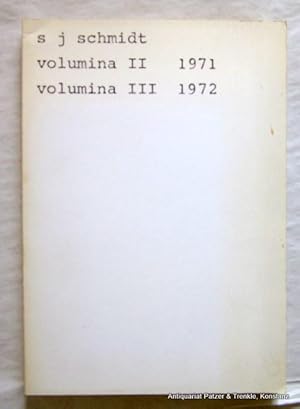 volumina II, 1971 - die verbindlichkeit der geschilderten blumen; volumina III, 1972 - transforma...