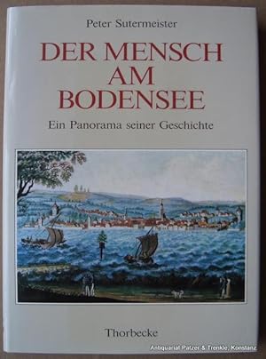 Imagen del vendedor de Der Mensch am Bodensee. Ein Panorama seiner Geschichte. Sigmaringen, Thorbecke, 1989. Mit zahlreichen, teils farbigen Abbildungen. 124 S. Or.-Lwd. mit Schutzumschlag. (Bodensee-Bibliothek, 15). (ISBN 3799520120). a la venta por Jrgen Patzer