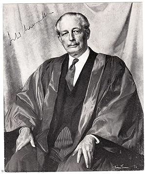 Signed Reproduction in black and white of his Portrait by Sir James Gunn, (Harold, 1894-1986, Pri...