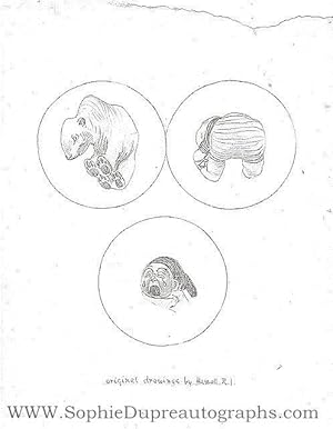 Three skilful and amusing Vignette Drawings in Pencil, (John, 1868-1948, Poster Artist & Illustra...