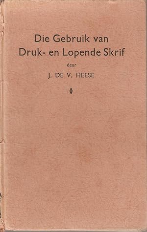 Image du vendeur pour Die Gebruik van Druk- en Lopende Skrif mis en vente par Snookerybooks