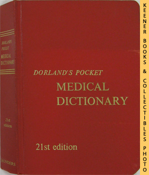Bild des Verkufers fr Dorland's Pocket Medical Dictionary : 21st Edition zum Verkauf von Keener Books (Member IOBA)