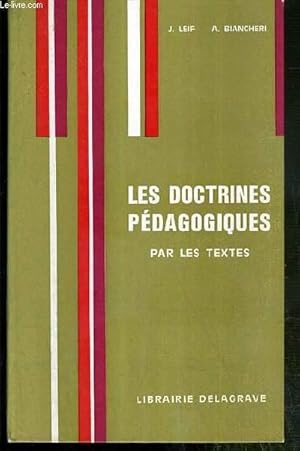Seller image for LES DOCTRINES PEDAGOGIQUES PAR LES TEXTES for sale by Le-Livre