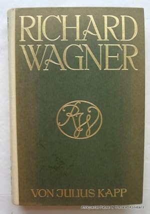 Image du vendeur pour Richard Wagner. Eine Biographie. Berlin, Schuster & Loeffler, 1910. Gr.-8vo. Mit 112 Tafelabbildungen. X, 227 S., 4 Bl. Or.-Hlwd.; tlw. etw. verblasst, minimal fleckig. mis en vente par Jrgen Patzer