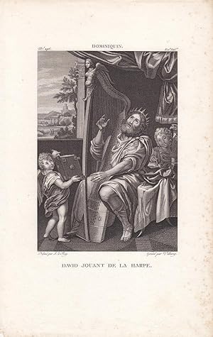 David Jouant de la Harpe, Kupferstich um 1820 von Villeroy, Blattgröße: 26 x 16,3 cm, reine Bildg...