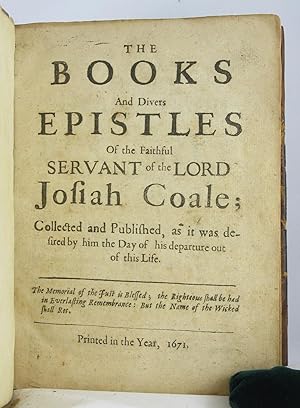 Books and Divers Epistles of the Faithful Servant of the Lord Josi