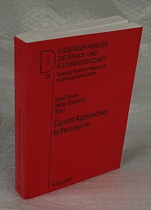 Bild des Verkufers fr Current Approaches to the Lexicon. zum Verkauf von Antiquariat Dorner