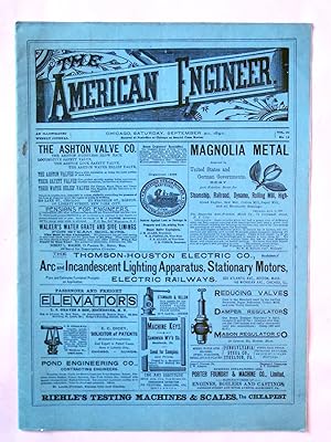 The AMERICAN ENGINEER: An Illustrated Weekly Journal. September 20, 1890 [1 Issue in Original Wra...