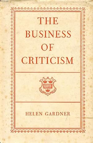 Immagine del venditore per THE BUSINESS OF CRITICISM venduto da Le-Livre