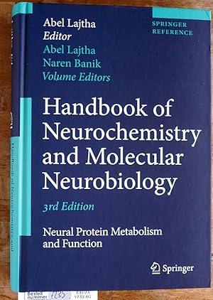 Handbook of Neurochemistry and Molecular Neurobiology Neural Protein Metabolism and Function Spri...