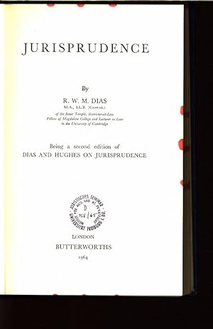 Seller image for Jurisprudence. Being a second edition of DIAS AND HUGHES ON JURISPRUDENCE. for sale by Antiquariat Bookfarm