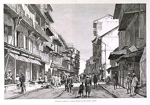 A STREET IN BOMBAY. Street scene.