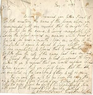 Immagine del venditore per AUTOGRAPH LETTER SIGNED, 'Nugent Buckingham' 11 May 1792, concerning an appointment to the Excise, venduto da R.G. Watkins Books and Prints