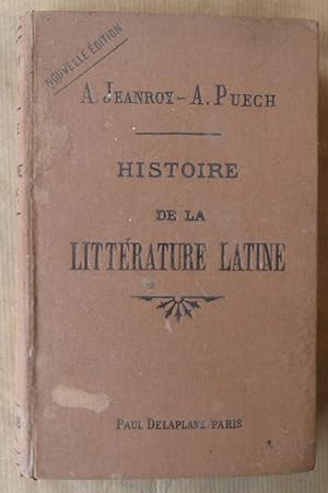 Imagen del vendedor de Histoire de La Littrature Latine. a la venta por librairie sciardet