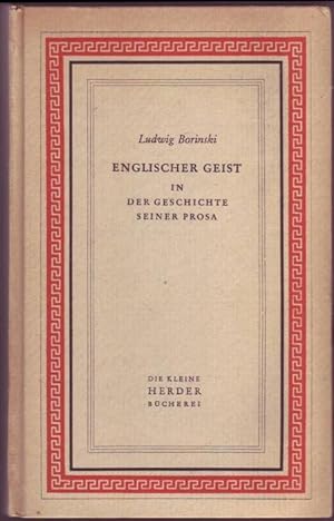 Seller image for Englischer Geist in der Geschichte seiner Prosa for sale by Graphem. Kunst- und Buchantiquariat
