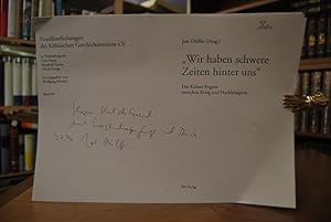 Bild des Verkufers fr Fotokopie des Aufsatzes: "`Wir haben schwere Zeiten hinter uns`. Die Klner Region zwischen Krieg und Nachkriegszeit." Aus: Verffentlichungen des Klnischen Geschichtsvereins e.V. Band 40. zum Verkauf von Gppinger Antiquariat