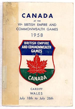 Bild des Verkufers fr Canada's Part in the 1958 British Empire and Commonwealth Games, Cardiff Glamorgan, Wales, July 18th to July 26th zum Verkauf von Attic Books (ABAC, ILAB)