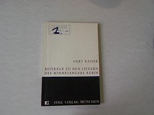 Seller image for Beitrge zu den liedern des minnesngers rubin. for sale by Antiquariat Bookfarm