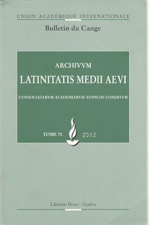 Archivum Latinitatis Medii Consociatarum Academiarum Auspiciis Conditum