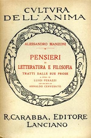 Seller image for Pensieri di Letteratura e Filosofia tratti dalle sue prose. for sale by FIRENZELIBRI SRL