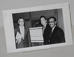 Imagen del vendedor de Publicity photo of Henry Cisneros, Reese Stone, and Manuel Galvn a la venta por Bolerium Books Inc.