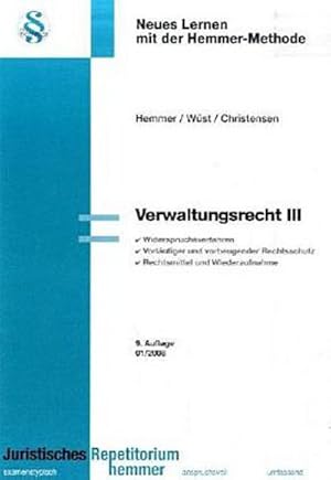 Immagine del venditore per Verwaltungsrecht III venduto da AHA-BUCH