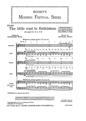 Immagine del venditore per The little road to Bethlehem: Weihnachtslied. gemischter Chor (SATB). Chorpartitur. : Weihnachtslied. gemischter Chor (SATB) a cappella. Chorpartitur. venduto da AHA-BUCH