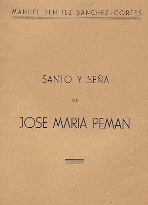 Imagen del vendedor de SANTO Y SEA DE JOS MARA PEMN a la venta por Librera Torren de Rueda