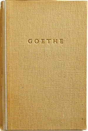 Bild des Verkufers fr Goethe Goethes Werke in Auswahl erster Band zum Verkauf von Peter-Sodann-Bibliothek eG