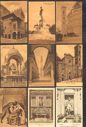 Sammlung von 26 unbeschriebenen schwarz/weißen Postkarten aus Florenz mit Ansichten der Stadt und...