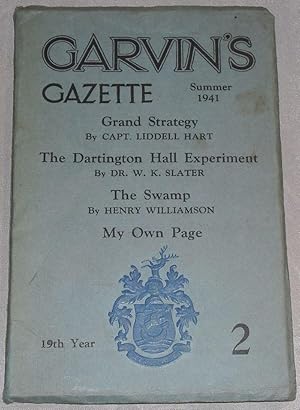 Seller image for Garvin's Gazette, Summer 1941: Grand Strategy; The Dartington Hall Experiment; The Swamp for sale by Besleys Books  PBFA