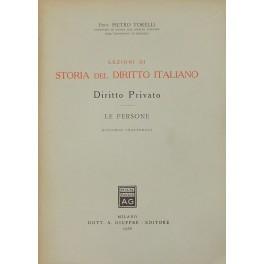 Seller image for Lezioni di storia del diritto italiano. Diritto Privato. Le persone for sale by Libreria Antiquaria Giulio Cesare di Daniele Corradi