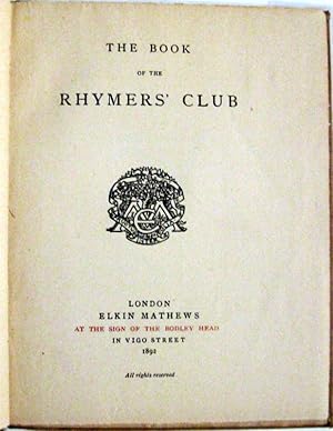 Image du vendeur pour The Book of the Rhymers' Club mis en vente par Trilby & Co. Books