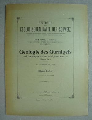 Bild des Verkufers fr Geologie des Gurnigels. Beitrge zur Geologischen Karte der Schweiz, N.F. 50. Lieferung. zum Verkauf von Antiquariat Hanfgarten