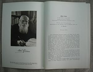 Bild des Verkufers fr Albert Heim 12. April 1849 - 31. August 1937. Professor der Geologie in Zrich [ ], Worte der Erinnerung. Separatdruck Verh. Naturf. Ges. in Basel, Band XLIX. zum Verkauf von Antiquariat Hanfgarten