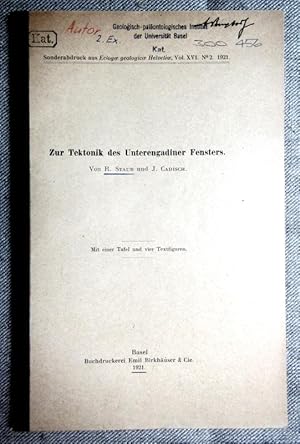 Seller image for Zur Tektonik des Unterengadiner Fensters. Sonderabdruck Eclogae Vol 16/2. for sale by Antiquariat Hanfgarten