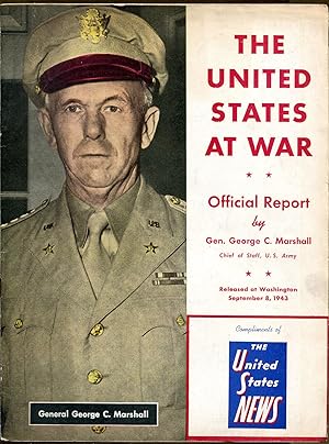 Seller image for The United States at War: Official Report for sale by Dearly Departed Books