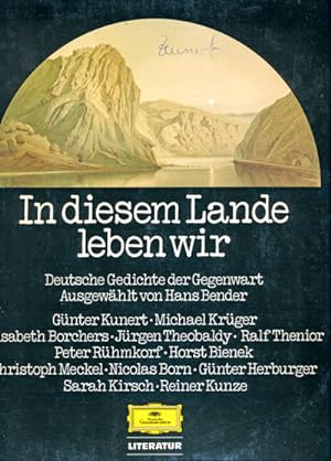 Seller image for In diesem Lande leben wir [Vinyl-LP]. Deutsche Gedichte der Gegenwart, gelesen von den Autoren. . for sale by Versandantiquariat  Rainer Wlfel