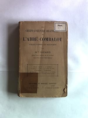 Imagen del vendedor de Les Chefs-d oeuvre oratoires de l Abbe Combalot. a la venta por Antiquariat Bookfarm