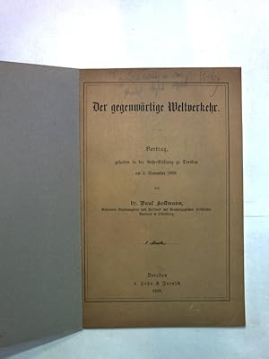 Image du vendeur pour Der gegenwrtige Weltverkehr. mis en vente par Antiquariat Bookfarm