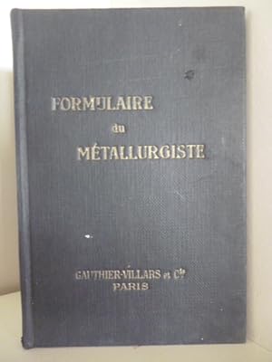 Seller image for Formulaire du Metallurgiste Tricot for sale by Antiquariat Weber