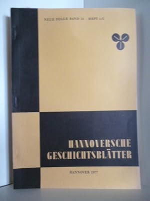 Bild des Verkufers fr Hannoversche Geschichtsbltter. Neue Folge Band 31 - Heft 1/2 zum Verkauf von Antiquariat Weber
