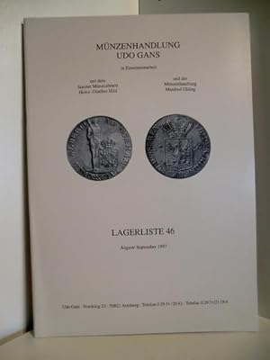 Münzenhandlung Udo Gans. Lagerliste 46. 1997